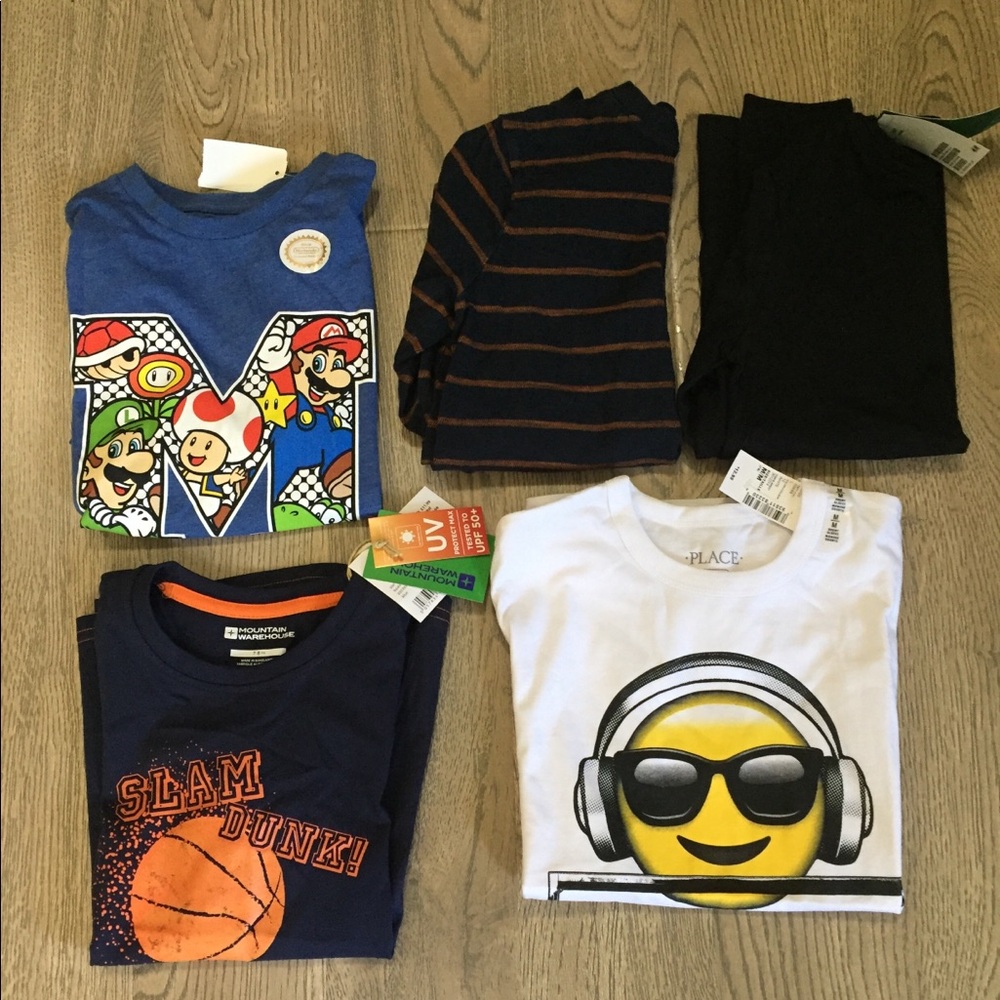 Bundle 6 tops and tees NWT and EUC sz 7/8